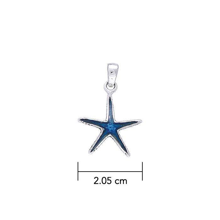 Inlaid Starfish Silver Pendant TPD029