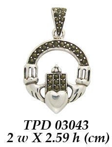 Celtic Claddagh Gemstone Pendant TPD3043