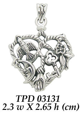 4pcs Large Witch Charms Pendant Witch Face Charm Antique Silver Tone  48x58mm cf4315