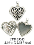 Celtic Heart Aroma Silver Locket Pendant TPD3545