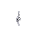 Manatee and Baby Silver Pendant TPD035