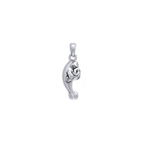 Manatee and Baby Silver Pendant TPD035 - Jewelry