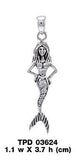 Beloved Mystique and Allure of the Sea Mermaid ~ Sterling Silver Jewelry Pendant TPD3624