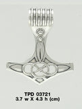 Focus on your strong intention ~ Sterling Silver Jewelry Thor's Hammer Pendant TPD3721