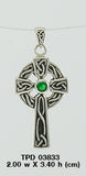Celtic Cross with Gemstone Silver Pendant TPD3833