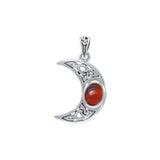 Blue Moon Silver Pendant with Gemstone TPD4056