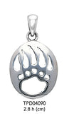 Bear Paw Sterling Silver Pendant TPD4090