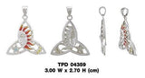 Enameled Celtic Sun on Trinity Knot Sterling Silver with Gemstone Pendant TPD4359 - Jewelry
