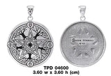 Tree of Life Elemental Five-Pointed Star Sterling Silver Pendant TPD4600