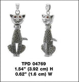 Cat Marcasite Pendant TPD4769