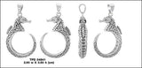 Celtic Accent Seahorse Sterling Silver Pendant TPD4841
