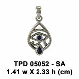 Eye of Horus Silver Pendant with Gemstone TPD5052