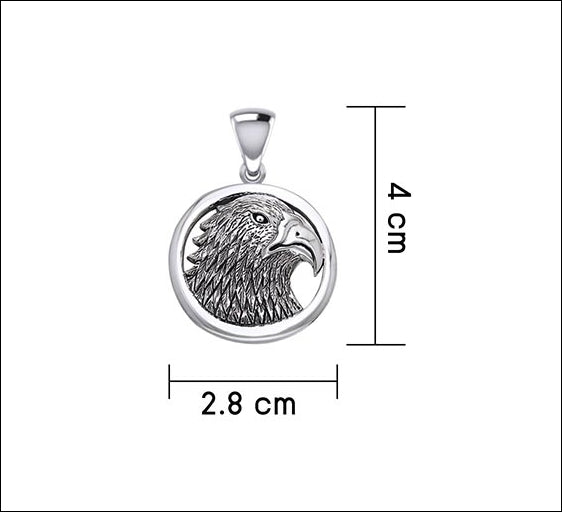 Eagle Head Sterling Silver Pendant TPD5058