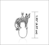 Celtic Cat Silver Charm Holder Pendant TPD5101 - Jewelry