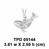 A gift of solitude ~ Sterling Silver Whale Filigree Pendant Jewelry TPD5144 - Jewelry