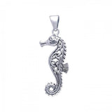 Celtic Seahorse Sterling Silver Pendant TPD055