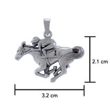 Horse racing Silver Pendant TPD5825