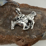 Horse racing Silver Pendant TPD5825 - Jewelry