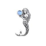Gentle melody of the Celtic Mermaid Under the Sea ~ Sterling Silver Jewelry Pendant with Gemstone TPD080 - Jewelry