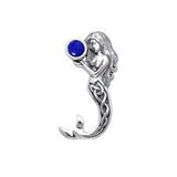 Gentle melody of the Celtic Mermaid Under the Sea ~ Sterling Silver Jewelry Pendant with Gemstone TPD080 - Jewelry