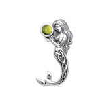 Gentle melody of the Celtic Mermaid Under the Sea ~ Sterling Silver Jewelry Pendant with Gemstone TPD080 - Jewelry