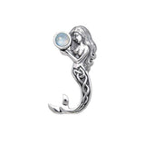 Gentle melody of the Celtic Mermaid Under the Sea ~ Sterling Silver Jewelry Pendant with Gemstone TPD080 - Jewelry