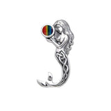 Gentle melody of the Celtic Mermaid Under the Sea ~ Sterling Silver Jewelry Pendant with Gemstone TPD080 - Jewelry