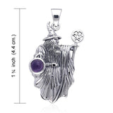 Wizard with The Star Silver Pendant TPD090 - Jewelry