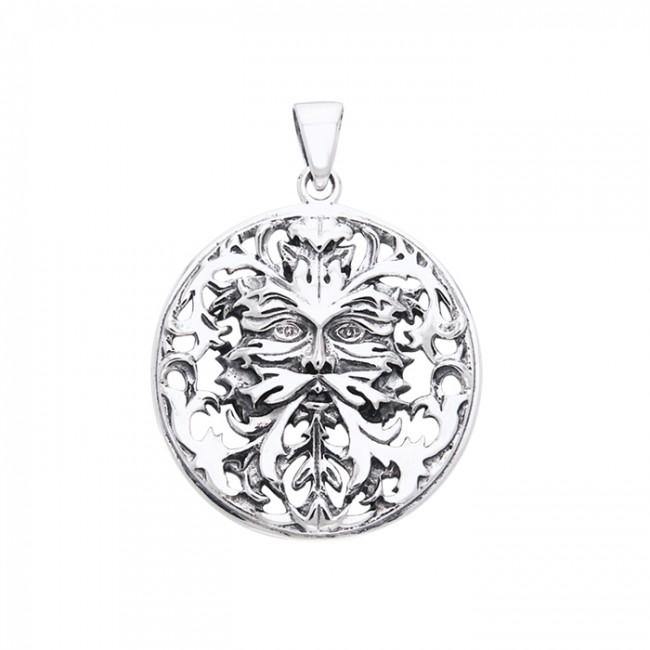 Oberon Zell Green Man Silver Pendant TPD1040 - Jewelry