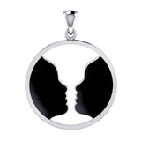 Soulmates Silver Pendant with Enamel by Oberon Zell TPD1067 - Jewelry