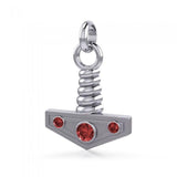 Thor's Hammer with Gems Silver Pendant TPD1117 - Jewelry