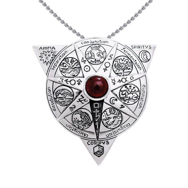 Beyond the Wonderful Transformation in Alchemical Mandala Sterling Silver Pendant TPD1123 - Jewelry