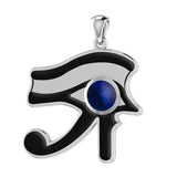 Udjat (Eye of Horus) Silver Pendant with Stone and Enamel by Oberon Zell TPD1125 - Jewelry