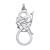 Fierce victory ~ Viking Urnes Animal Sterling Silver Pendant Jewelry TPD1136