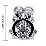 An upstanding impression to last ~ Viking Borre Courtship Sterling Silver Pendant TPD1138 - Jewelry