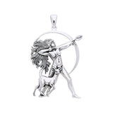 Diana Goddess Sterling Silver Pendant By Oberon Zell TPD1143