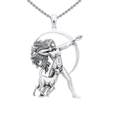 Diana Goddess Sterling Silver Pendant By Oberon Zell TPD1143 - Jewelry