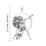 Diana Goddess Sterling Silver Pendant By Oberon Zell TPD1143 - Jewelry