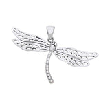 Colorful changes await ~ Dragonfly Sterling Silver Pendant Jewelry TPD1153