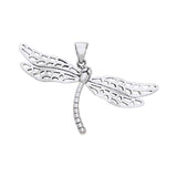 Colorful changes await ~ Dragonfly Sterling Silver Pendant Jewelry TPD1153 - Jewelry