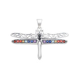 The Enchanting Light of the Dragonfly's Iridescent Wings ~ Sterling Silver TPD1154
