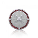 Viking Warrior Shield of Inspiration ~ Sterling Silver Pendant Jewelry with Garnet Gemstones TPD1189