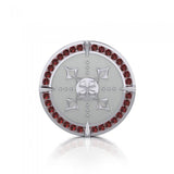 Viking Warrior Shield of Inspiration ~ Sterling Silver Pendant Jewelry with Garnet Gemstones TPD1189 - Jewelry