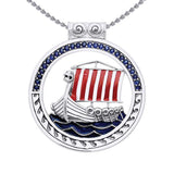 The journey to the Seven Seas ~ Viking Ship Sterling Silver Pendant Jewelry TPD1191 - Jewelry