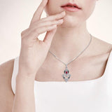 A first-rate lifetime tradition Silver Triquetra Pendant Jewelry with Gemstones TPD1265 - Jewelry