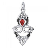 A first-rate lifetime tradition Silver Triquetra Pendant Jewelry with Gemstones TPD1265