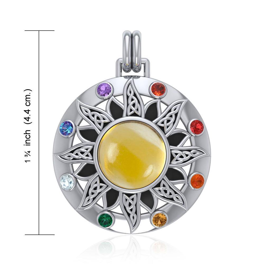 Celtic Triskele Sun Sterling Silver Pendant TPD1267 - Jewelry