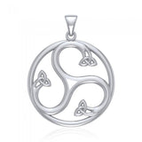 Trinitys imagery Silver Celtic Triskele Pendant TPD1270 - Jewelry