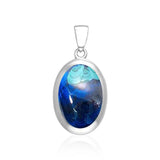 Oval Cabochon Silver Pendant TPD138 - Jewelry