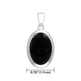 Oval Cabochon Silver Pendant TPD138 - Jewelry